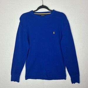 Blue Polo Ralph Lauren thermal sweatshirt men's medium